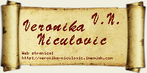 Veronika Niculović vizit kartica